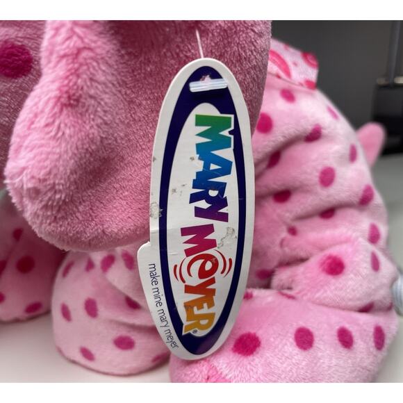 Vintage Mary Meyer Doggy Dots Plush 12” Pink Dog Polka Dot Stuffed Bean Bag NWT - Picture 10 of 12